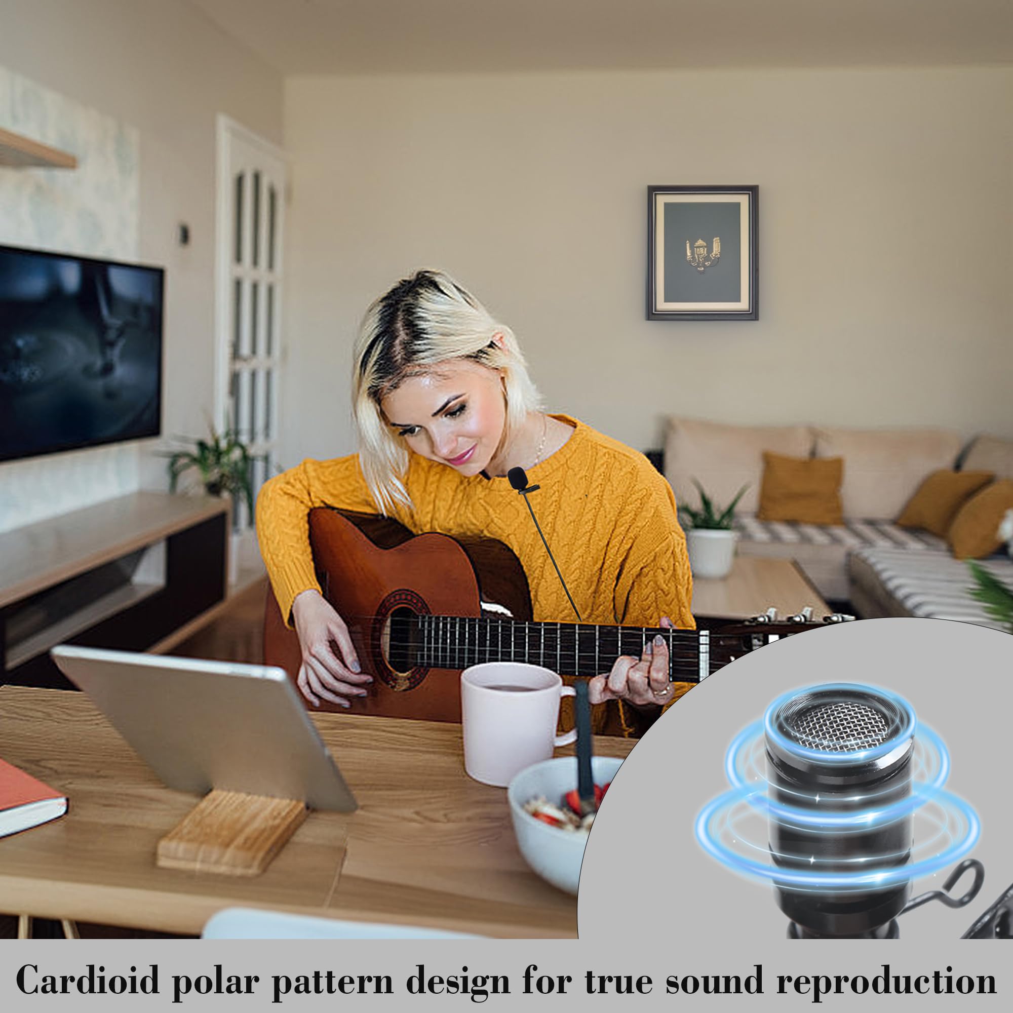 MIZISNR Wireless Lapel Microphone System, 2x100 Adjustable Frequencies Headset & Lavalier Mic Set, 300ft Range UHF Lavalier Mics